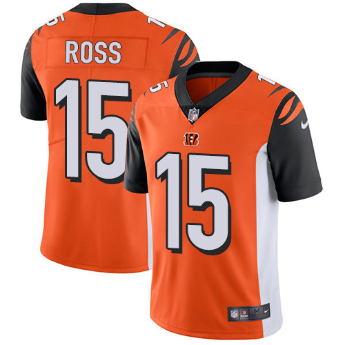 Nike Bengals #15 John Ross Orange Alternate Men's Stitched NFL Vapor Untouchable Limited Jersey - Click Image to Close